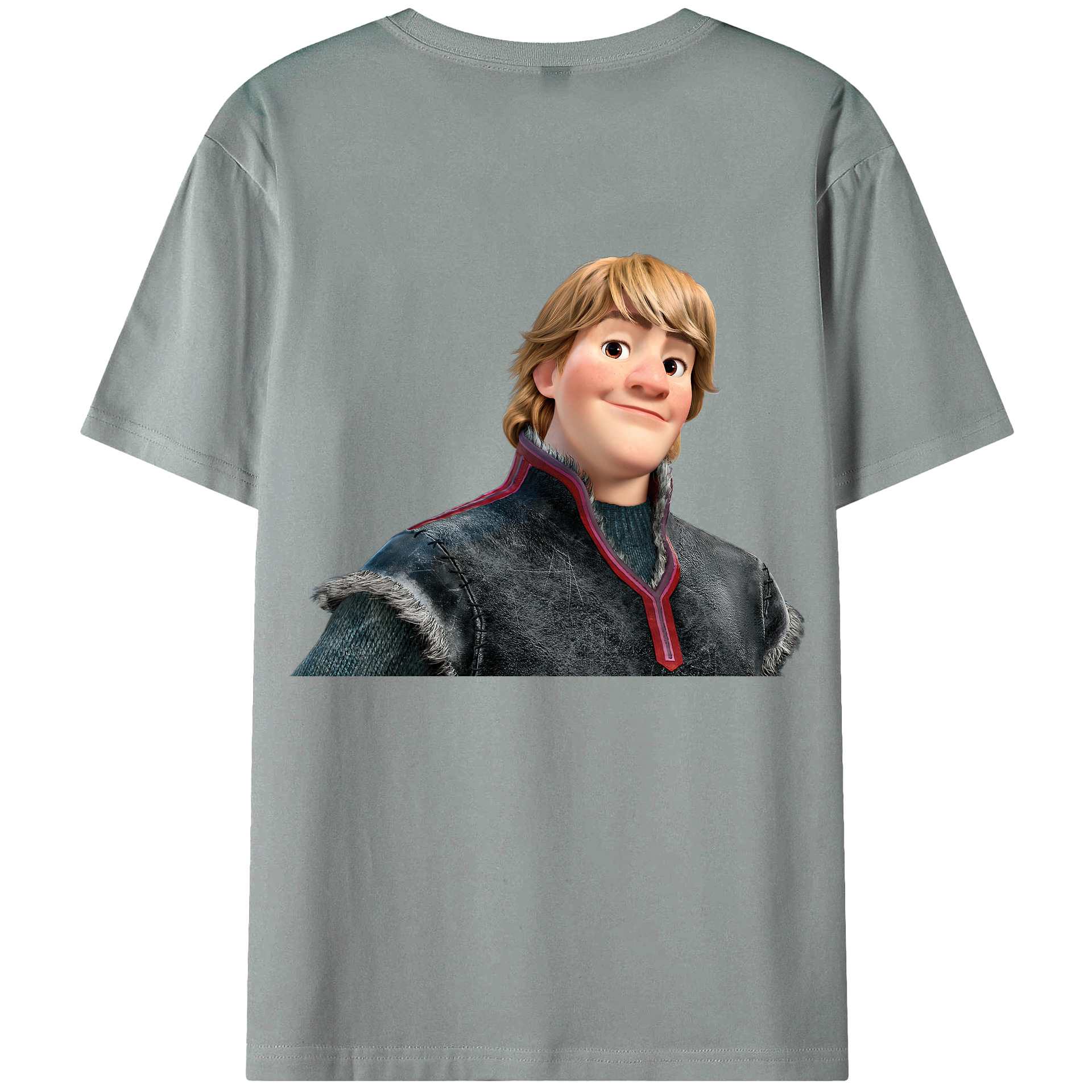 （画像用） アナと雪の女王 アンナ エルサ Frozen Anna Elsa 綿100％ メンズ半袖Tシャツ（バックプリント） 通気性